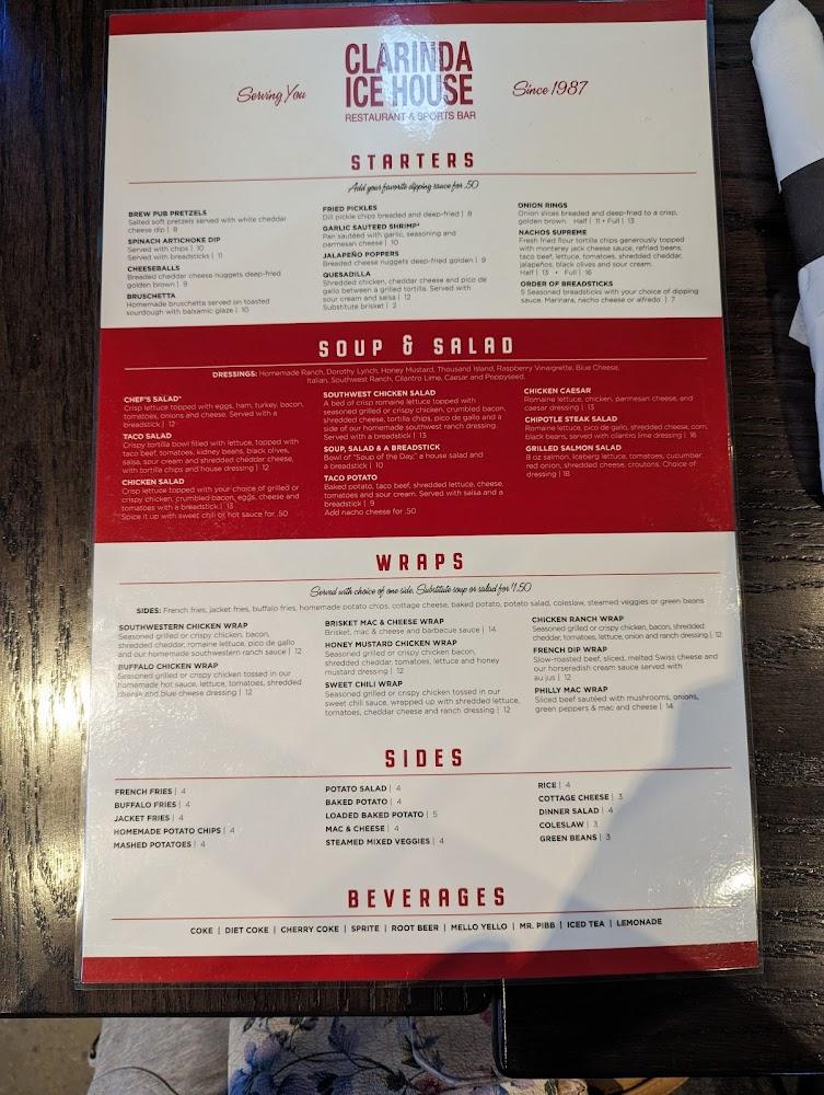 Ice House Menu image 2