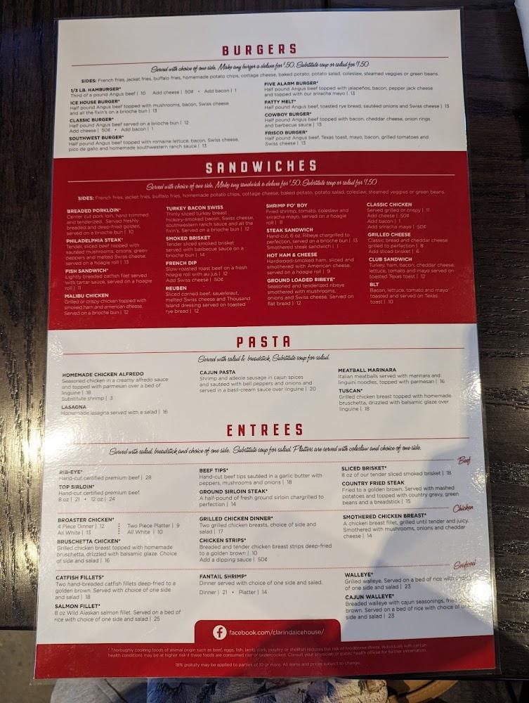 Ice House Menu image 3